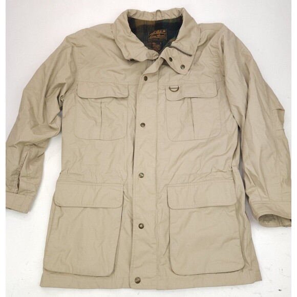 Eddie Bauer Wool Lined Mountain Parka Men's Size S Beige Tan